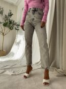 Jeansy MOM FIT DEK – szare