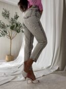 Jeansy MOM FIT DEK – szare