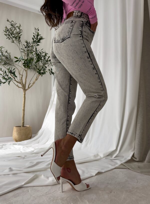 Jeansy MOM FIT DEK – szare