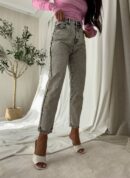 Jeansy MOM FIT DEK – szare