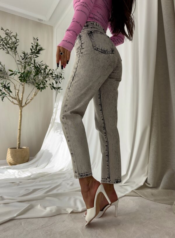 Jeansy MOM FIT DEK – szare