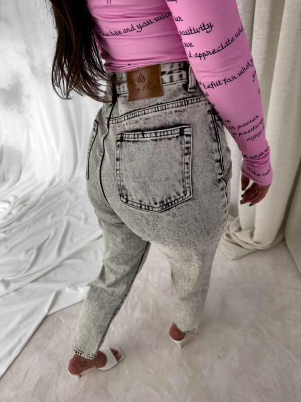 Jeansy MOM FIT DEK – szare