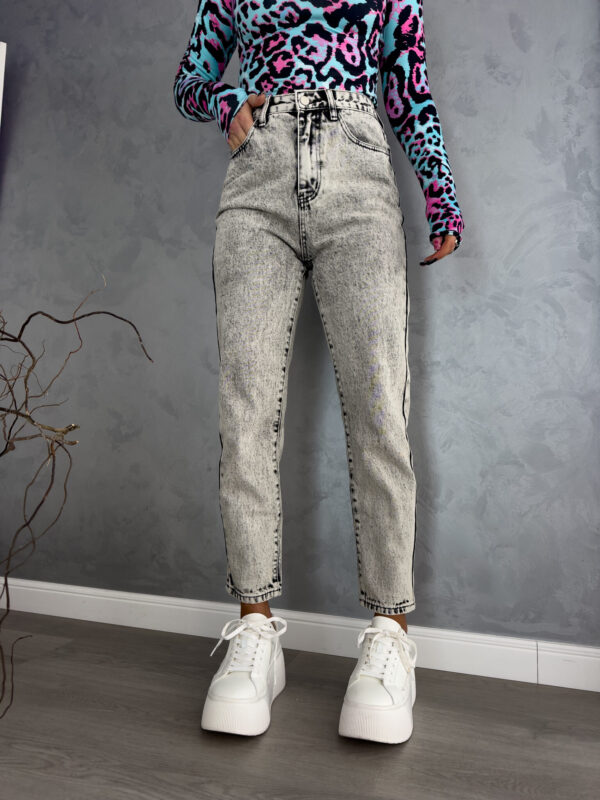 Jeansy MOM FIT DEK – szare