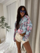 Bluza ANGEL cekiny - niebiesko-pudrowa