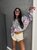 Bluza ANGEL cekiny - niebiesko-pudrowa