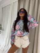 Bluza ANGEL cekiny - niebiesko-pudrowa