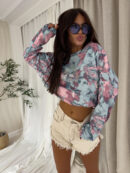 Bluza ANGEL cekiny - niebiesko-pudrowa