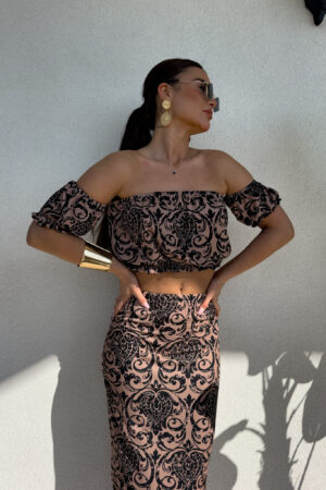 Komplet CATALINA pattern – czarny
