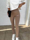 Legginsy DUAL – ciemny beż