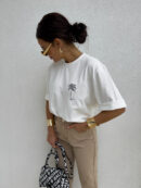T-shirt PALMS – ecru