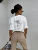 T-shirt PALMS – ecru