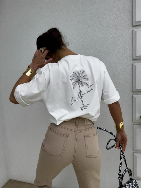 T-shirt PALMS – ecru
