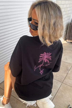 T-shirt PALMS – czarny