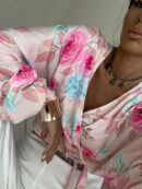 Bluzka KAIRA print róża – pastel