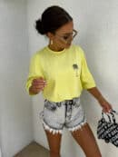 T-shirt PALMS – cytrynowy