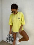 T-shirt PALMS – cytrynowy