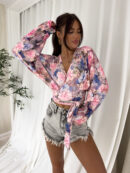 Bluzka KAIRA print – piwonia