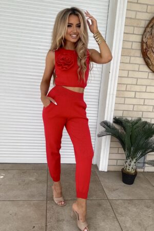 Komplet DELANI ROSE – czerwony