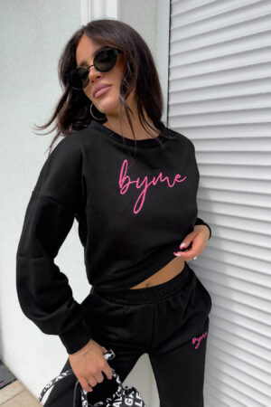 Bluza dresowa LOGO  – czarna