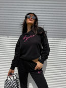 Bluza dresowa LOGO  – czarna