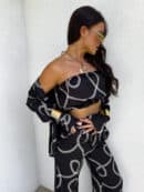 Komplet LAURENT print – czarny