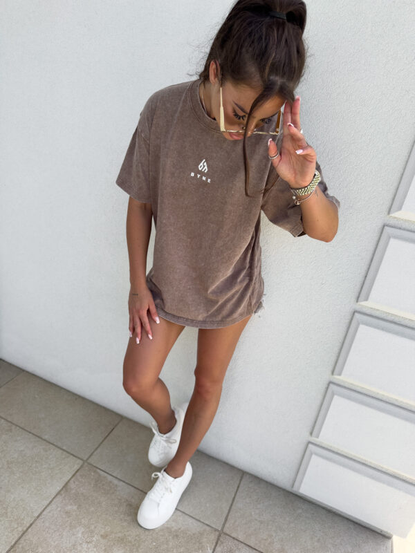 T-shirt MARBLE - beżowy
