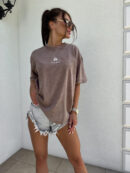 T-shirt MARBLE - beżowy