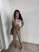 T-shirt GLAMOROUS - jasny beż