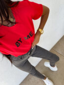 T-shirt GLAMOROUS - czerwony