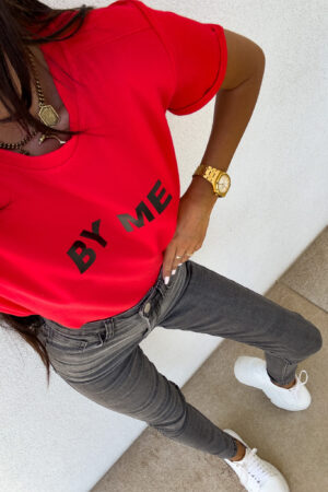 T-shirt GLAMOROUS - czerwony