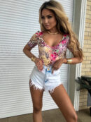 Bluzka UNIQUE print pantera - multicolor