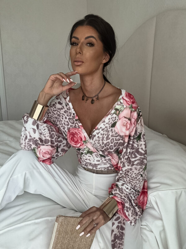 Bluzka KAIRA print pantera – rose