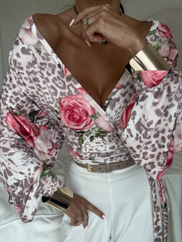 Bluzka KAIRA print pantera – rose