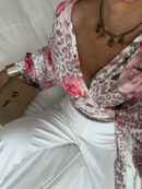Bluzka KAIRA print pantera – rose