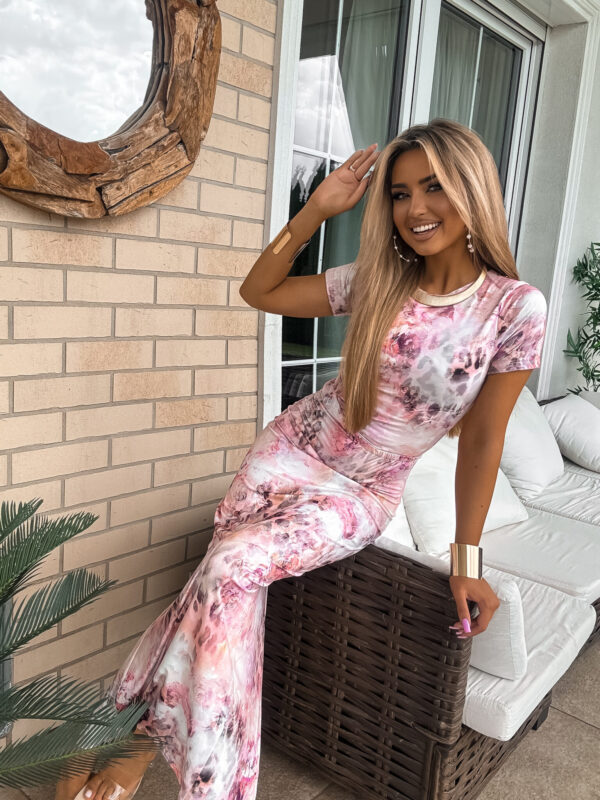 Bluzka ROZI print – morela