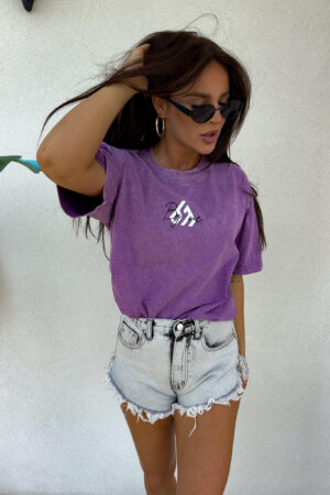 T-shirt MONETTE - fioletowy
