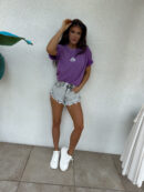 T-shirt MONETTE - fioletowy