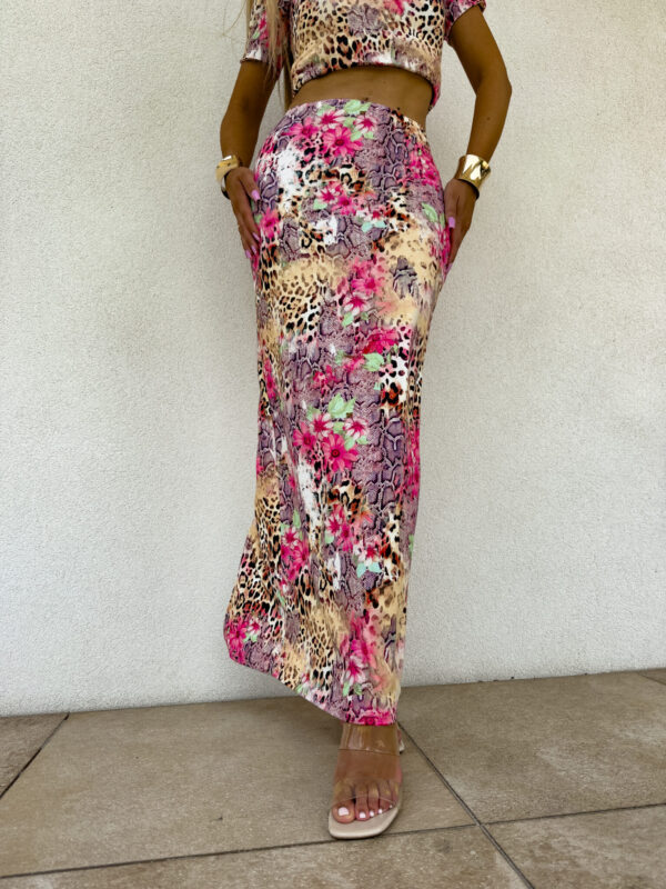 Spódnica VOGUE print pantera – multicolor