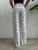 Spodnie SIMPLE print zebra - szare