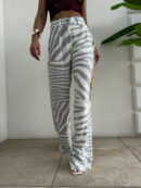 Spodnie SIMPLE print zebra - szare