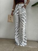 Spodnie SIMPLE print zebra - szare
