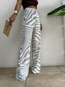 Spodnie SIMPLE print zebra - szare