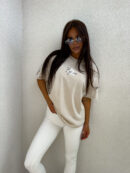 T-shirt MONETTE - jasny beż