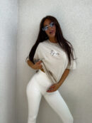 T-shirt MONETTE - jasny beż