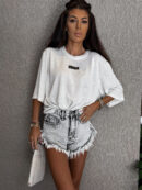Bluzka T-shirt MARMARIS - ecru