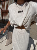 Bluzka T-shirt MARMARIS - ecru