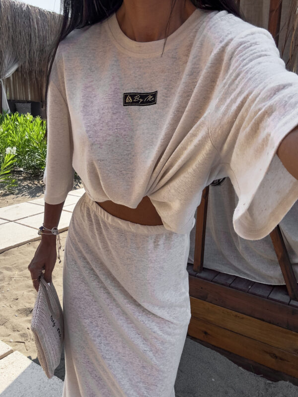 Bluzka T-shirt MARMARIS - ecru