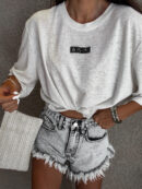 Bluzka T-shirt MARMARIS - ecru