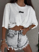 Bluzka T-shirt MARMARIS - ecru