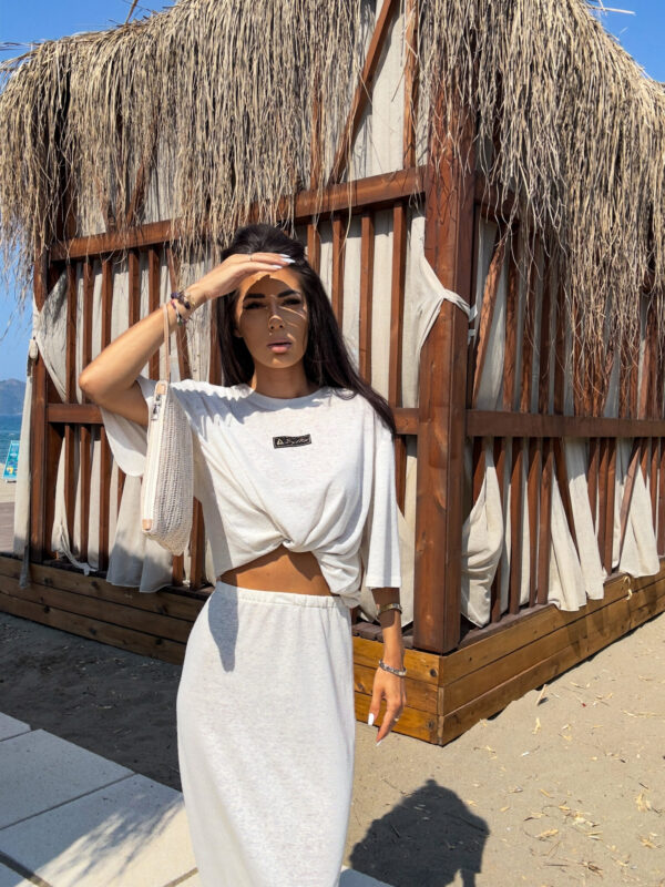 Bluzka T-shirt MARMARIS - ecru